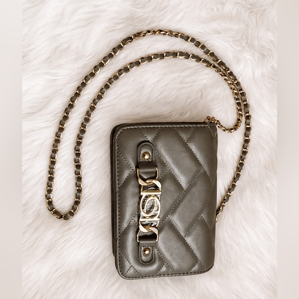 Bebe Quilted Chain Cross Body Bag, never used